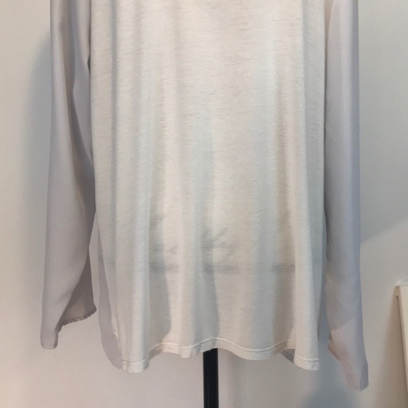 Ashley Stewart | Tops | Ashley Stewart White Long Sleeve Vneck Blouse Top | Poshmark